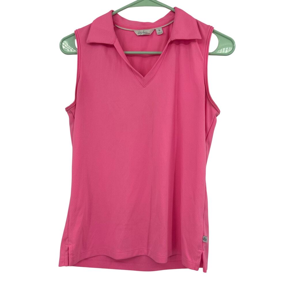 Lady Hagen Size Small Pink Sleeveless Polo Top Shirt Golf Tennis Pickleball Tank